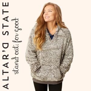 Altar'd State Stand Out For Good Gray Chunky Hoodie size small